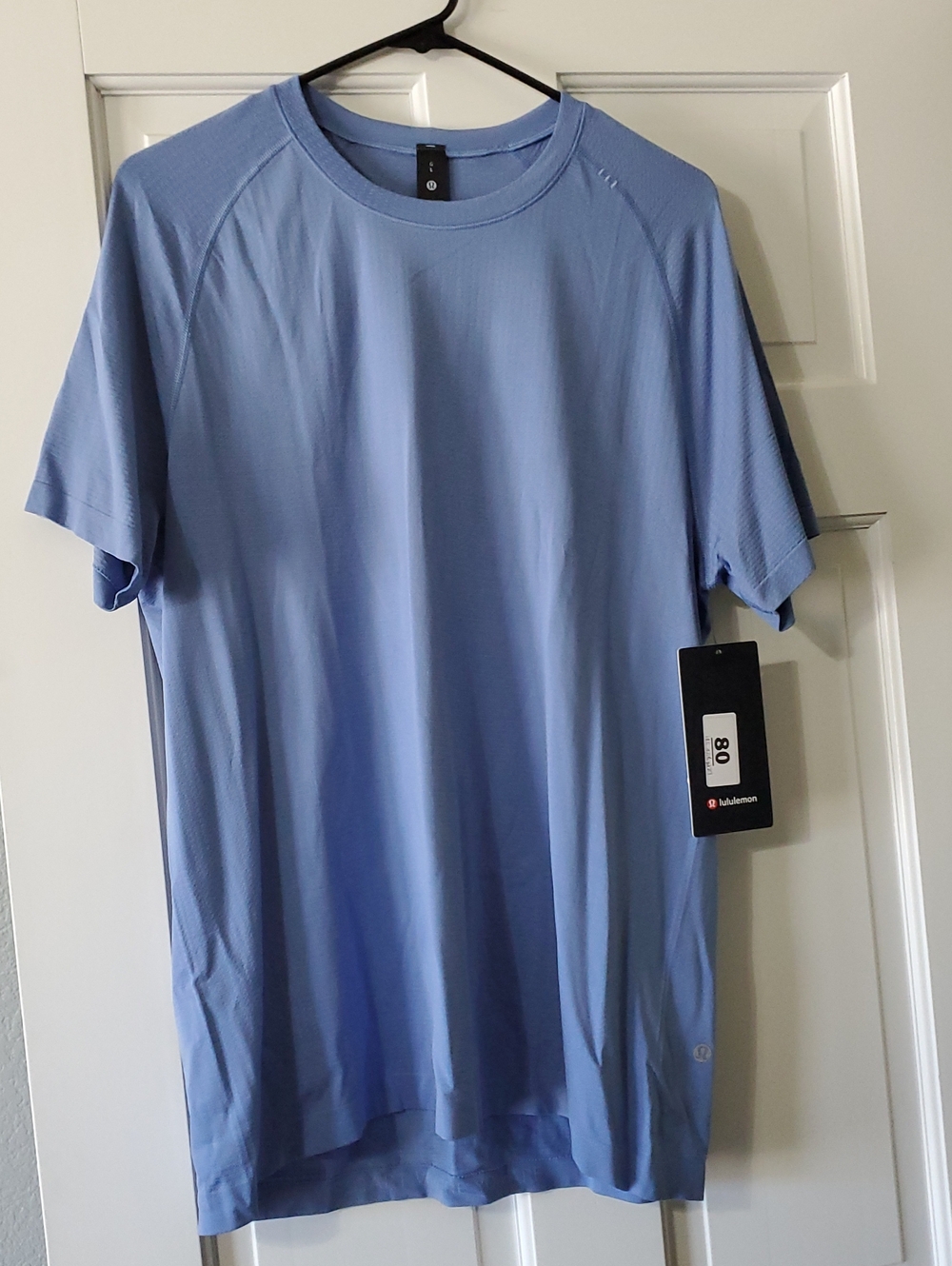 NWT lululemon Metal Vent  Prep Blue Short Sleeve Shirt Mens SZ L